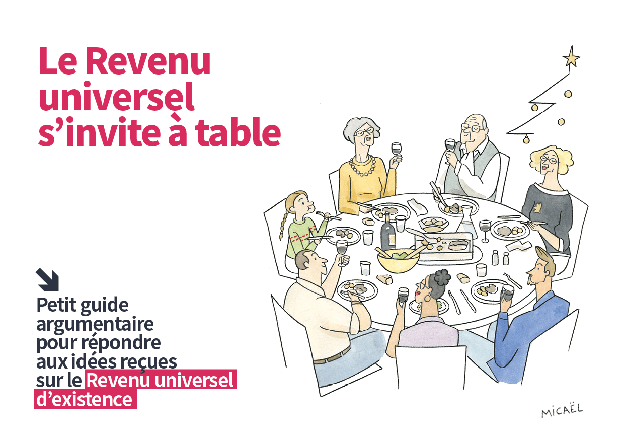 Visuel #RUEàTable, petit guide argumentaire sur le Revenu Universel