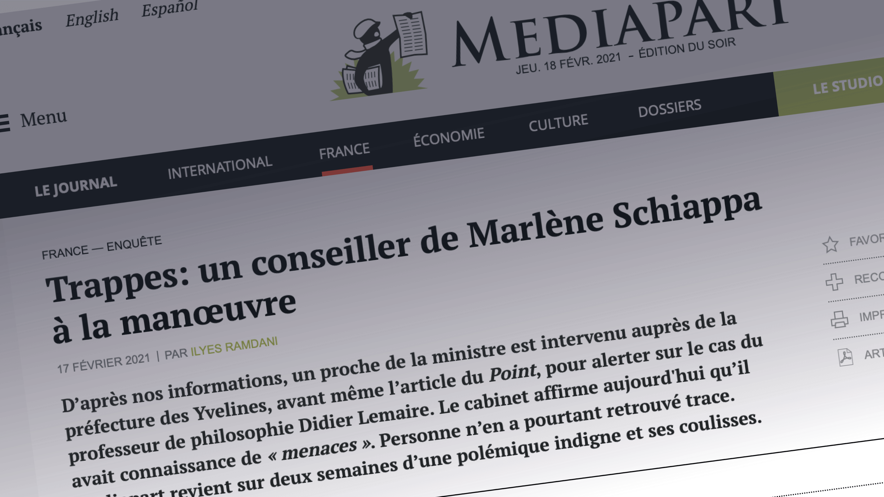 Visuel Révélations de Médiapart : Génération.s écrit à Jean Castex