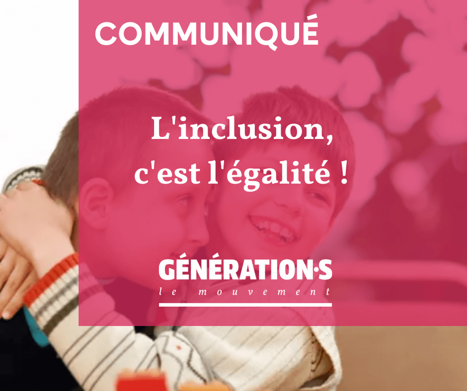 Visuel L’inclusion, c’est l’égalité !