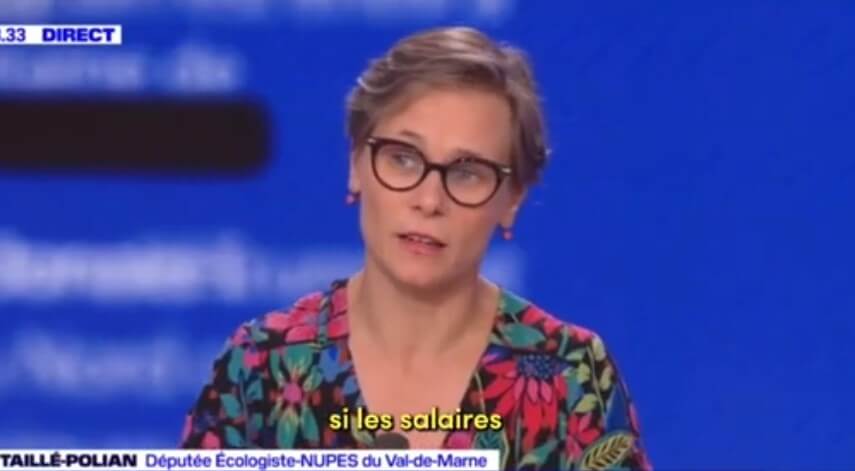 Visuel « Nous voulons la justice fiscale, pas la charité » – Sophie Taillé-Polian sur BFM TV