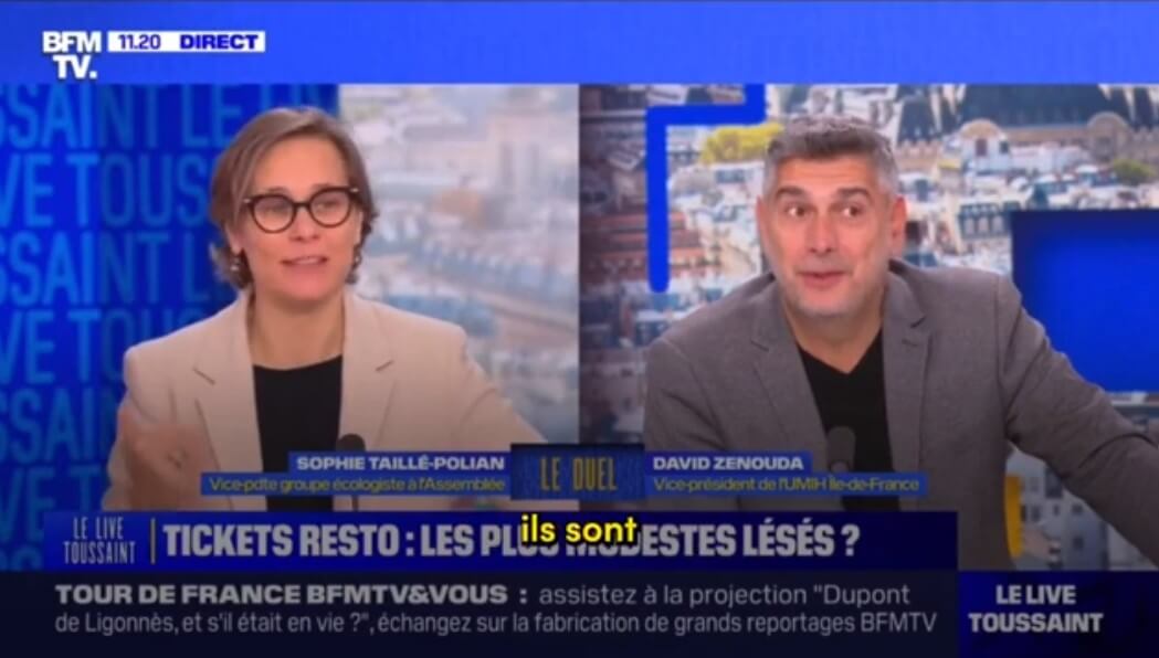 Visuel « Il faut augmenter les salaires & indexer les aides sociales sur l’inflation ! » – Sophie Taillé-Polian sur BFM TV