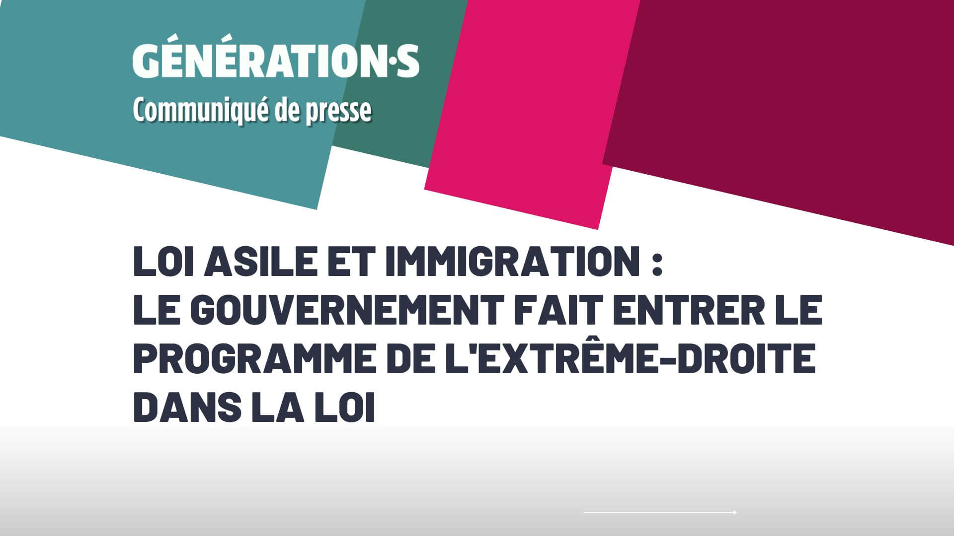 Visuel Loi Asile et Immigration : le gouvernement fait entrer le programme de l’extrême-droite dans la loi