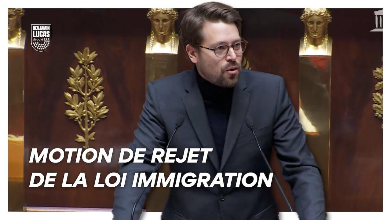 Visuel Benjamin Lucas défend la motion de rejet du projet de loi Immigration