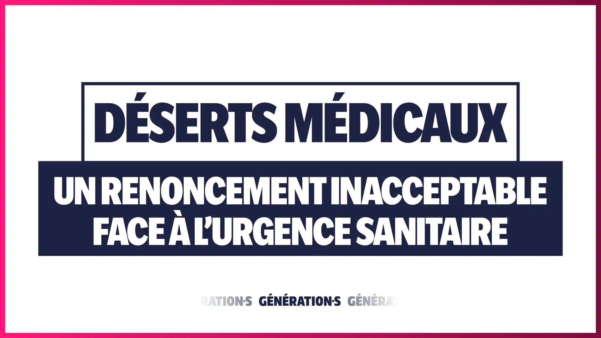 Visuel Déserts médicaux : un renoncement inacceptable face à l’urgence sanitaire