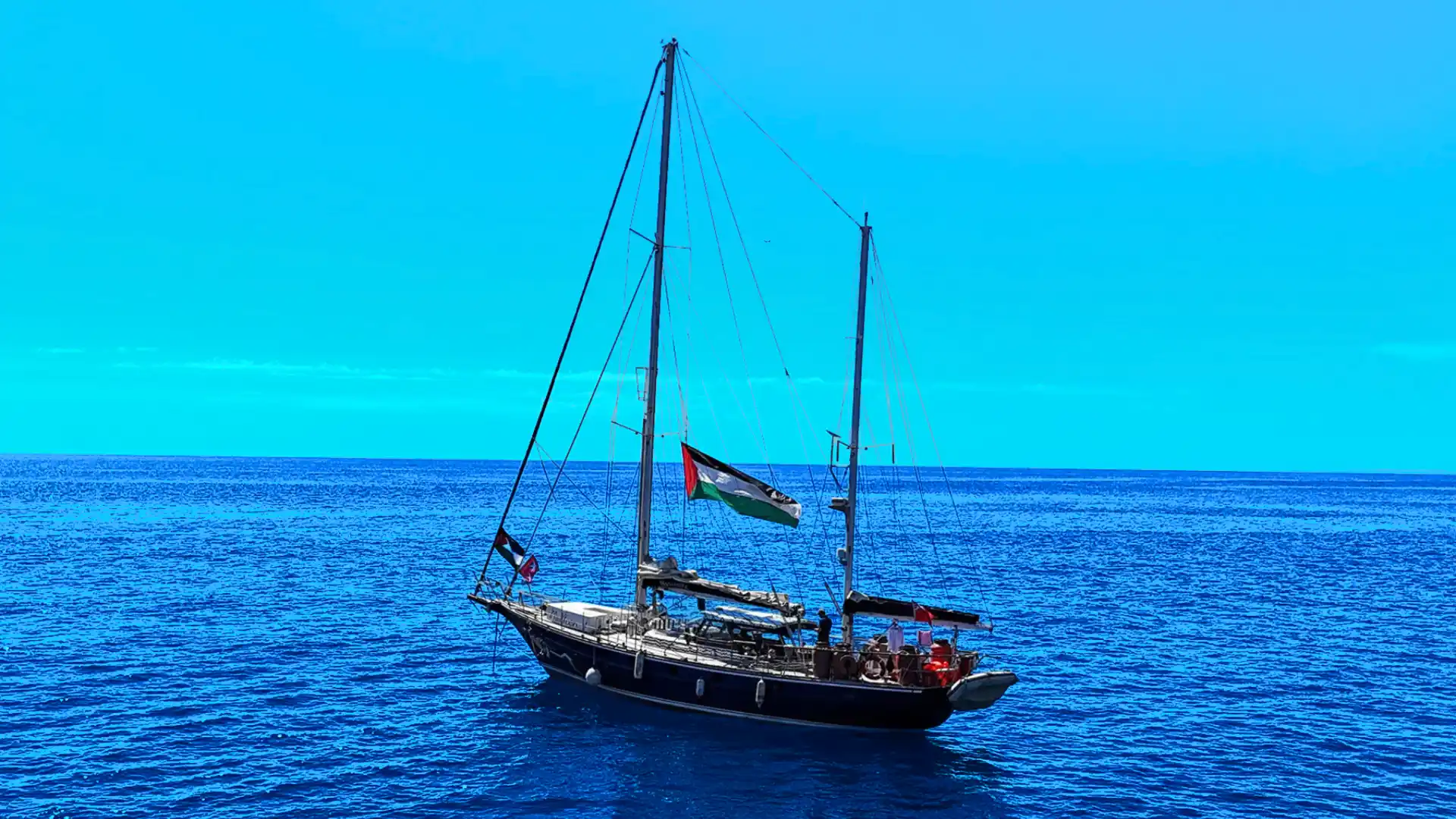 Visuel Freedom Flotilla : libérez les passagers, levez le blocus humanitaire !