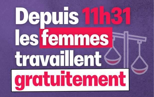 Visuel Inégalités salariales : les femmes travaillent symboliquement « gratuitement »
