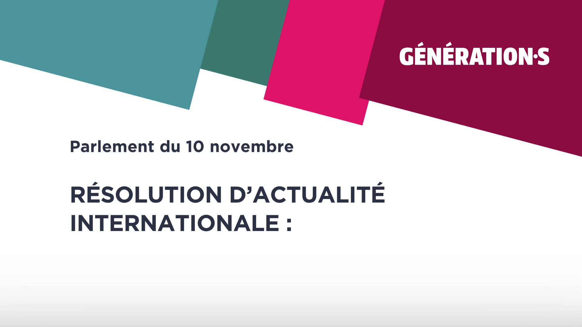 Visuel Résolution d’actualité internationale
