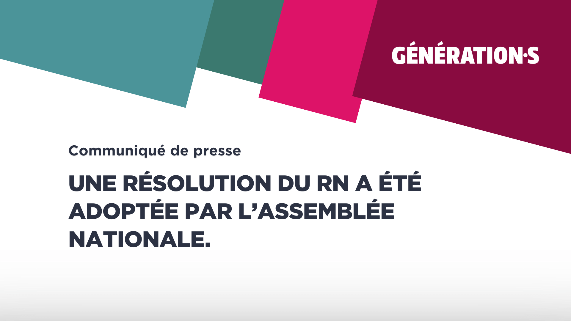Visuel Aujourd’hui, pour la première fois, une résolution du RN a été adoptée par l’Assemblée Nationale.