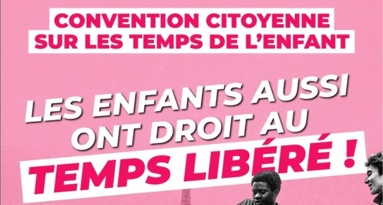 Visuel Convention sur les temps de l’enfant : les enfants aussi ont droit au temps libéré !